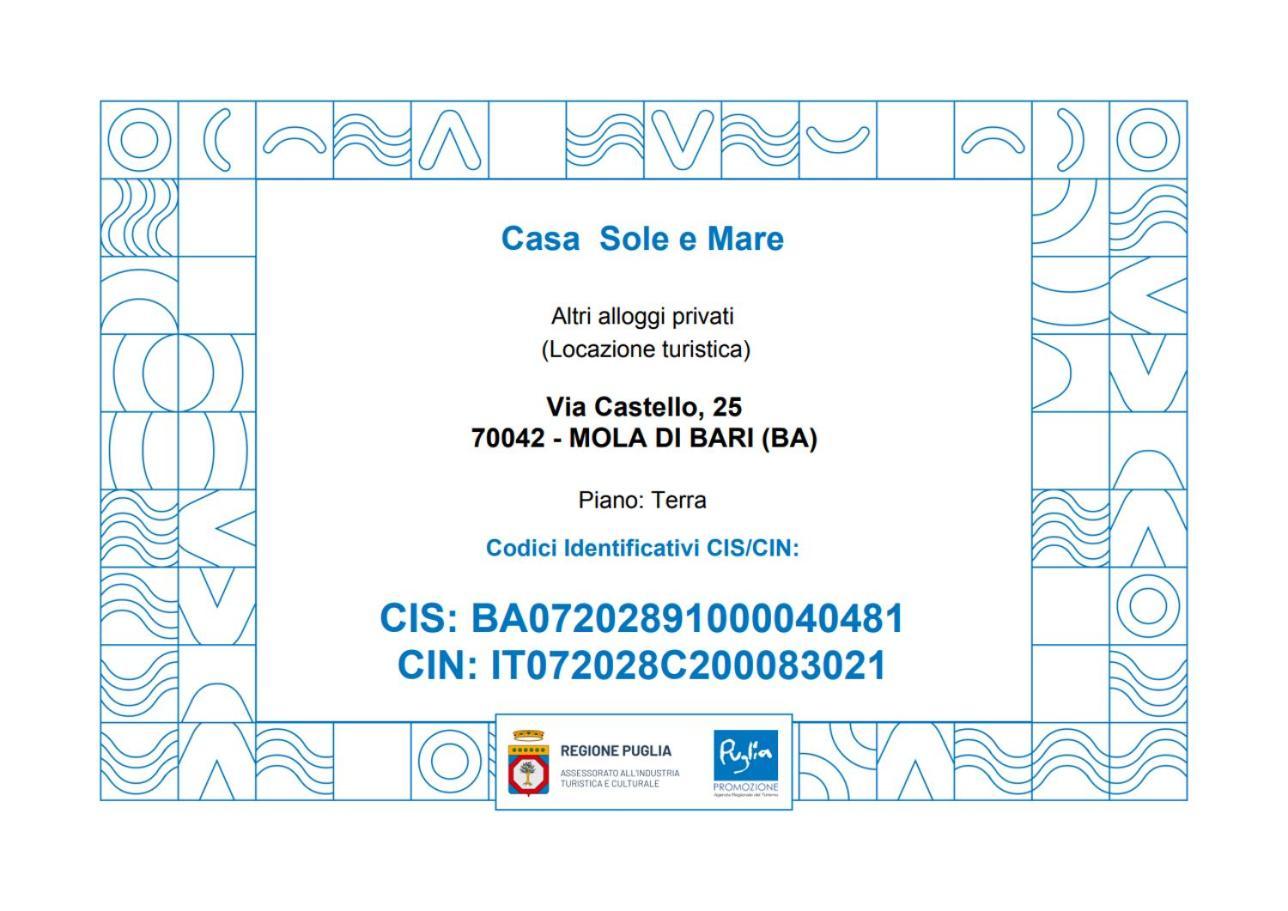 Casa Sole E Mare Holiday home Mola di Bari